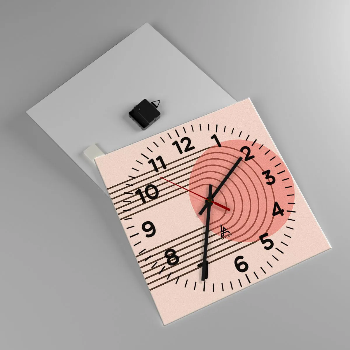 Wanduhr - Glasuhr - Unwiderstehliche Anziehungskraft - 40x40 cm