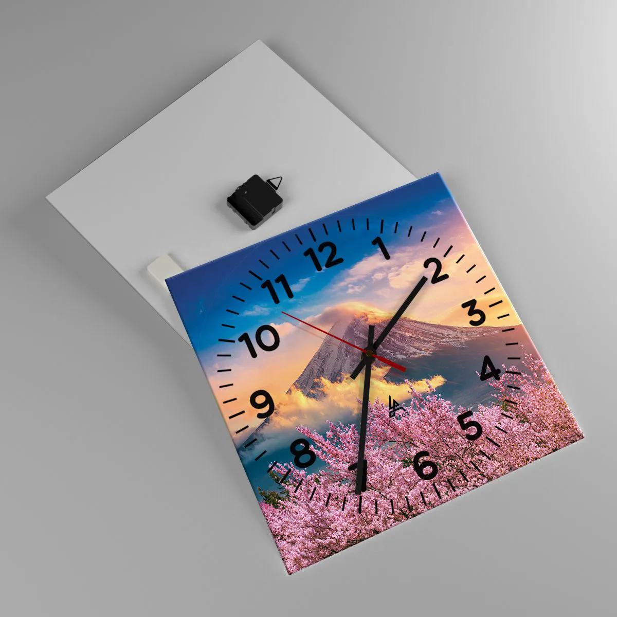 Orologio da parete - Orologio in Vetro - Sacralità giapponese - 40x40 cm