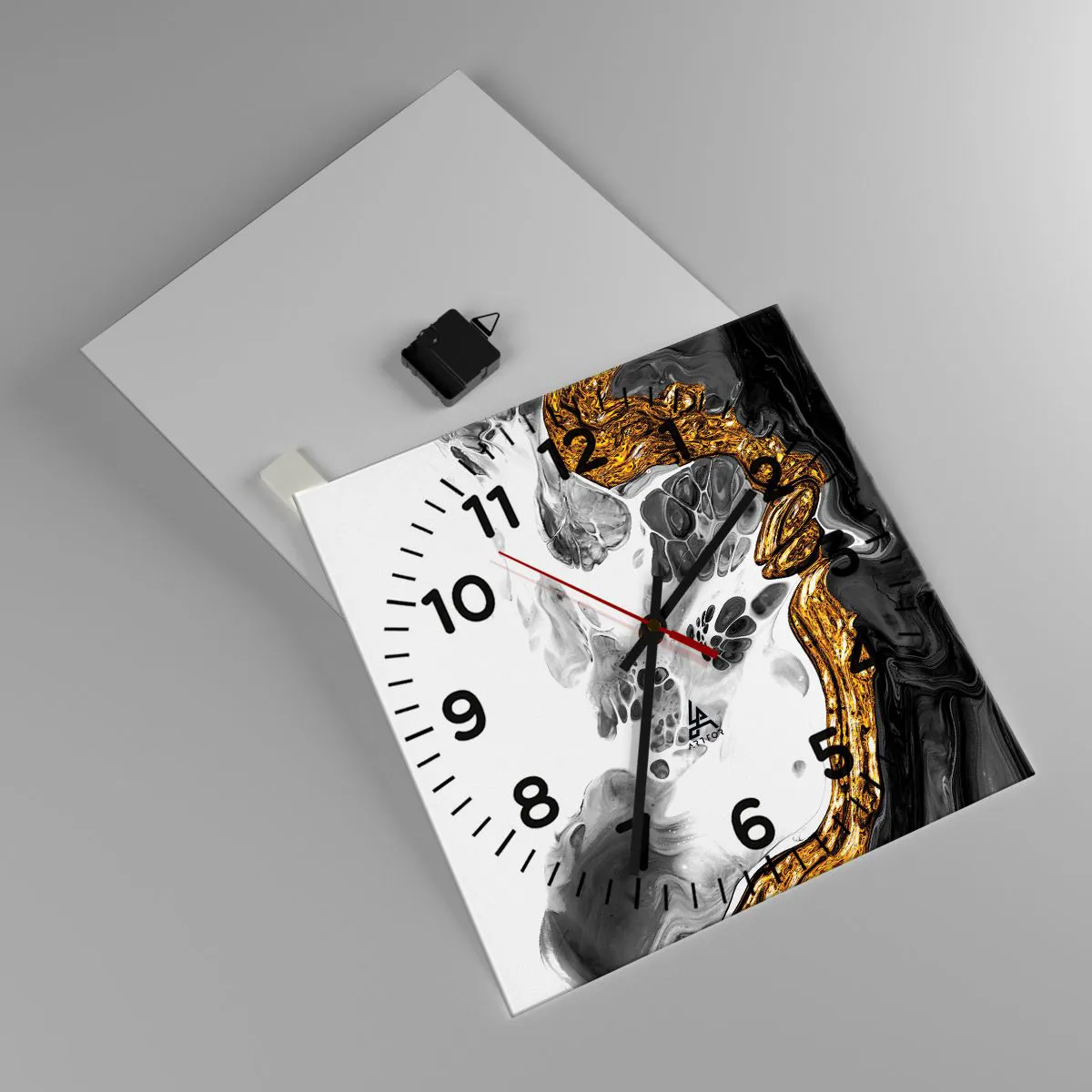 Zegar ścienny - Kompozycja organiczna - 40x40 cm