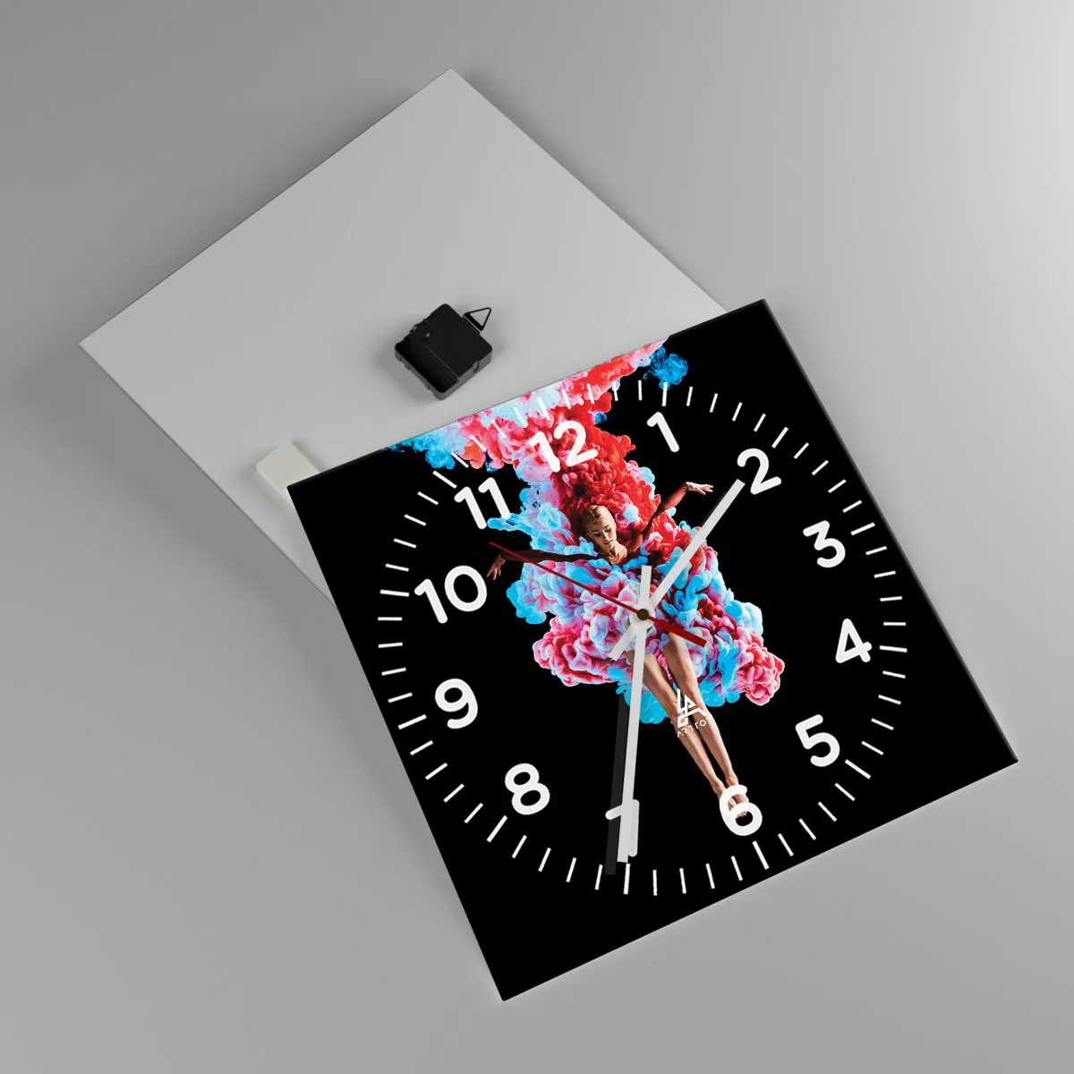 Wanduhr - Glasuhr - In voller Blüte - 40x40 cm