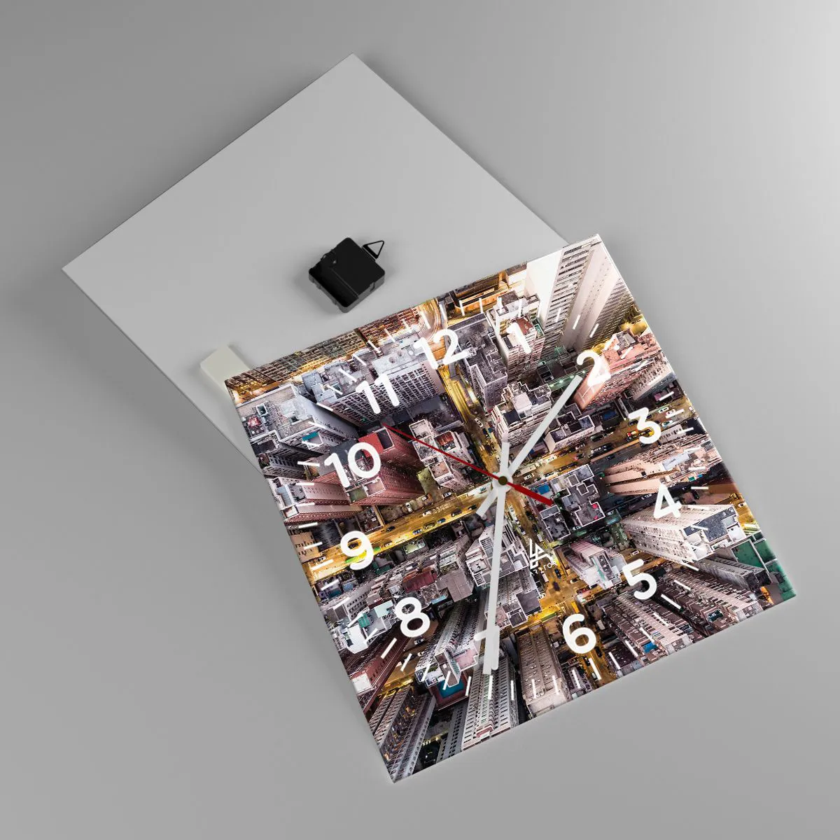 Nástenné hodiny - Pozdrav z Hongkongu - 40x40 cm