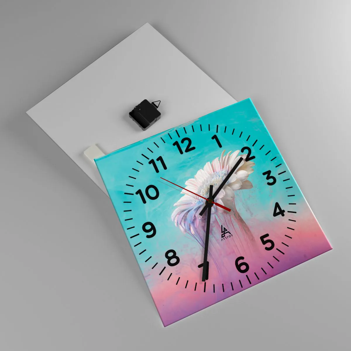 Reloj de pared - Reloj de vidrio - El inframundo de las flores - 40x40 cm