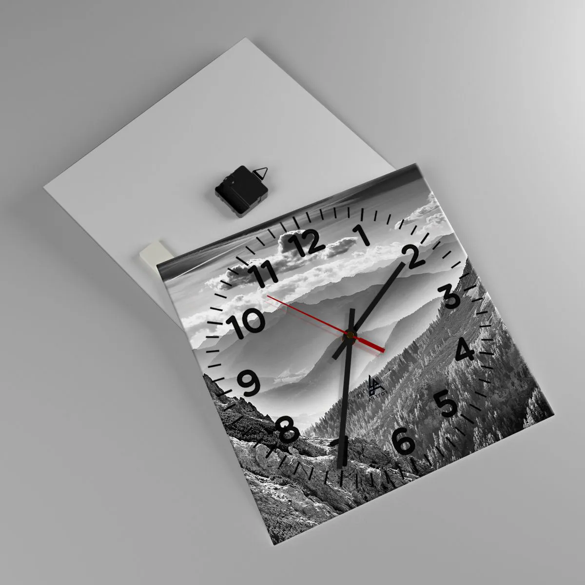 Ceas de perete - Ceas pe sticlă - Dincolo de orizont - 40x40 cm