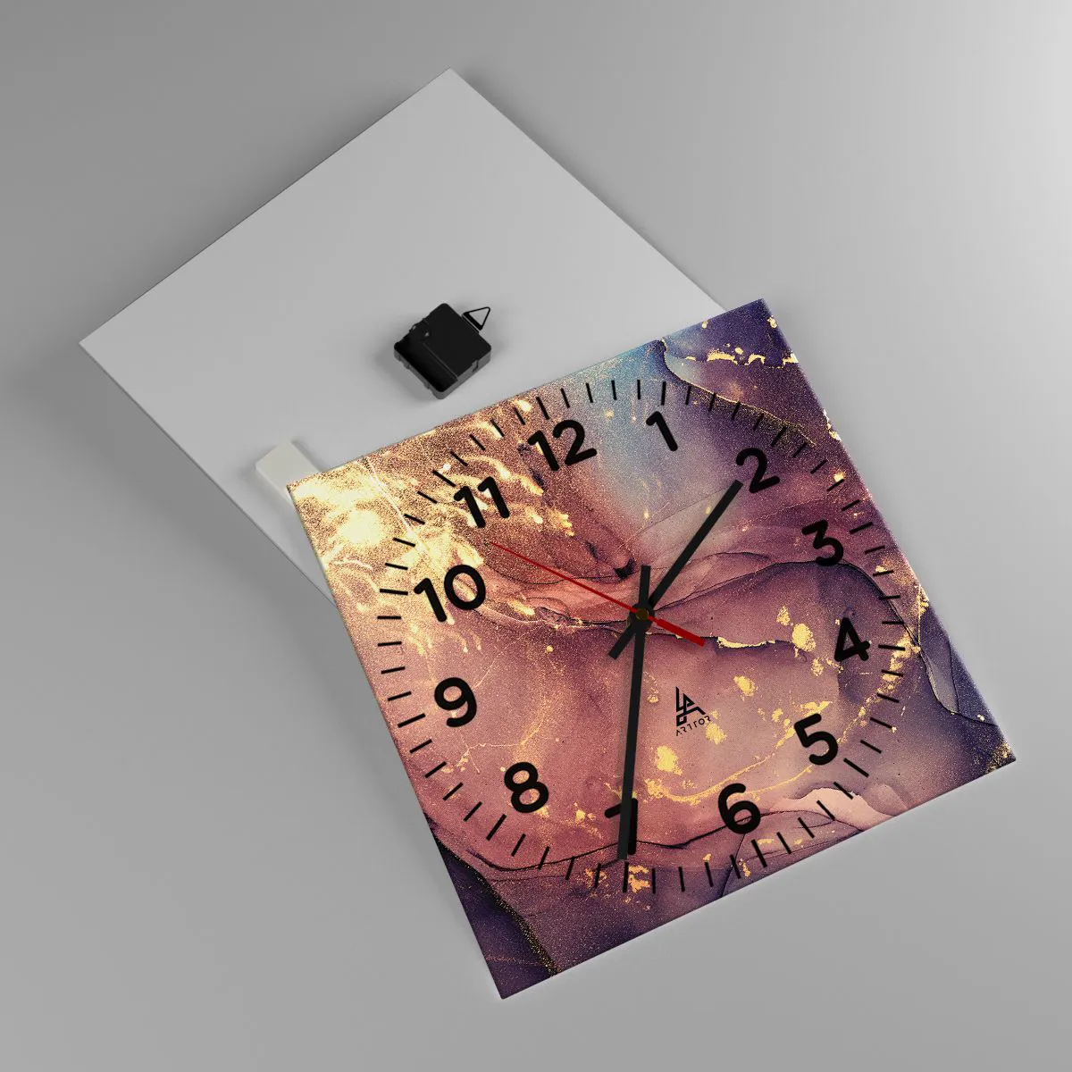 Wall clock - Clock on glass - Matter and Spirit - 40x40 cm