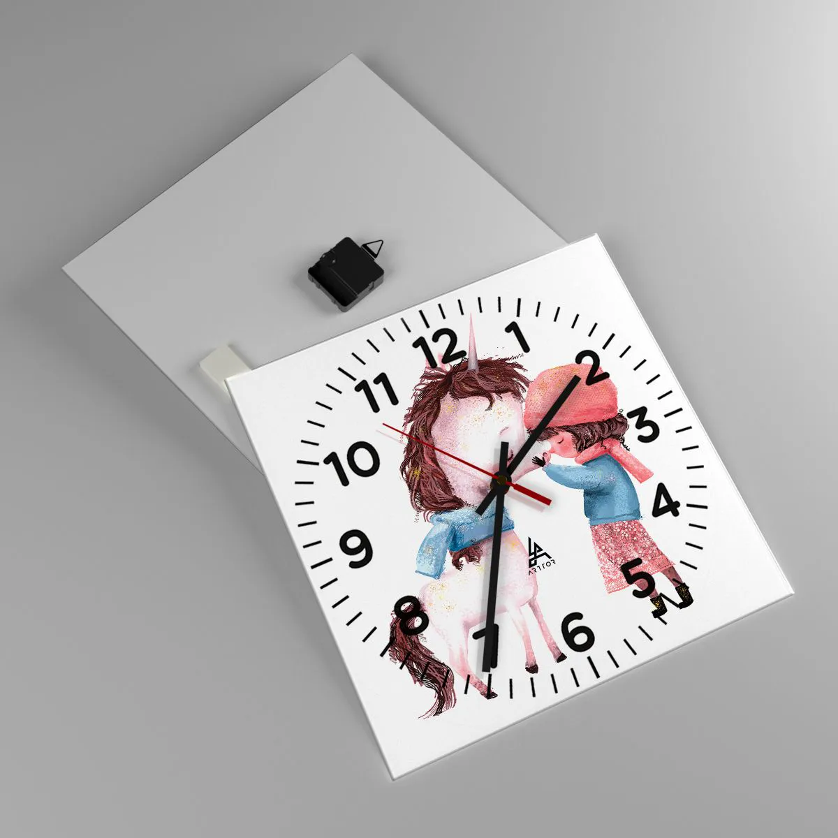 Wanduhr - Glasuhr - Ein Wintermärchen - 40x40 cm