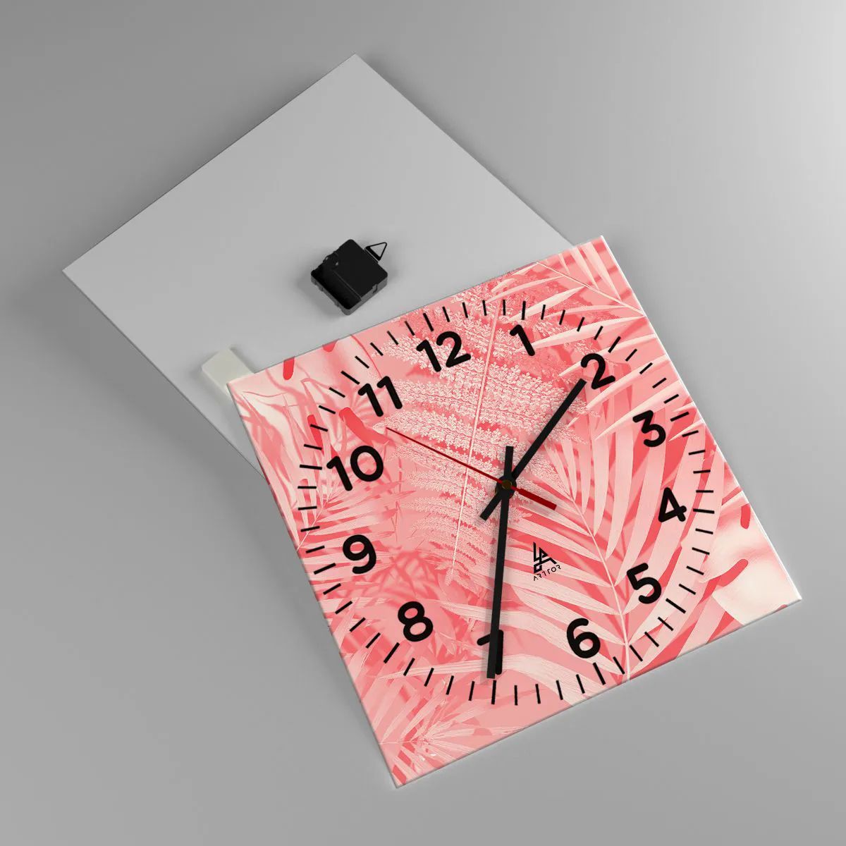 Falióra, Óra - Rózsaszín koncepció - 40x40 cm