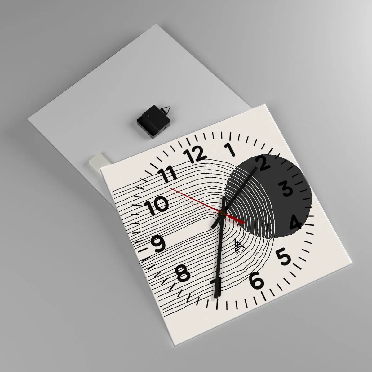 Zegar ścienny - Drżenie i pewność - 40x40 cm