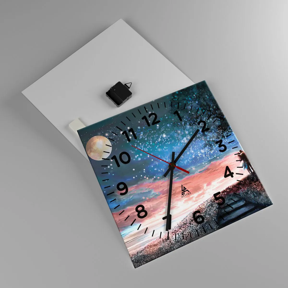 Reloj de pared - Reloj de vidrio - Un espectáculo estelar - 40x40 cm