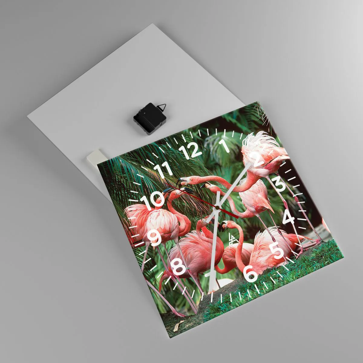 Wanduhr - Glasuhr - Nachmittagsklatsch - 40x40 cm