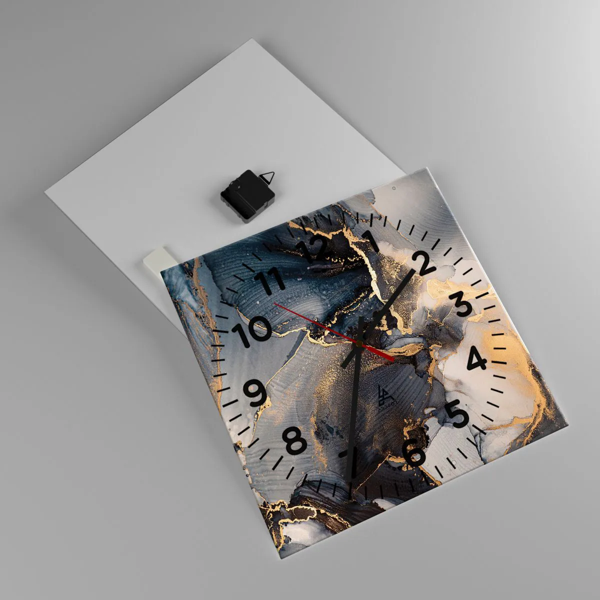 Relógio de parede - Relógio em vidro - A vida da pedra - 40x40 cm