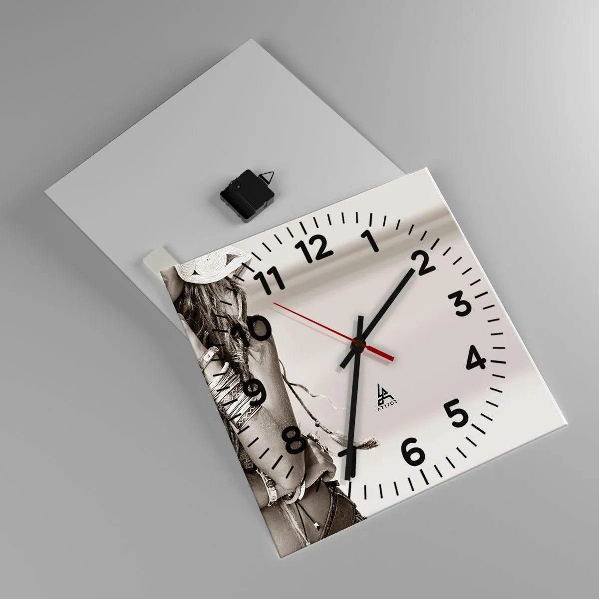 Ceas de perete - Ceas pe sticlă - Ca o fată - 40x40 cm