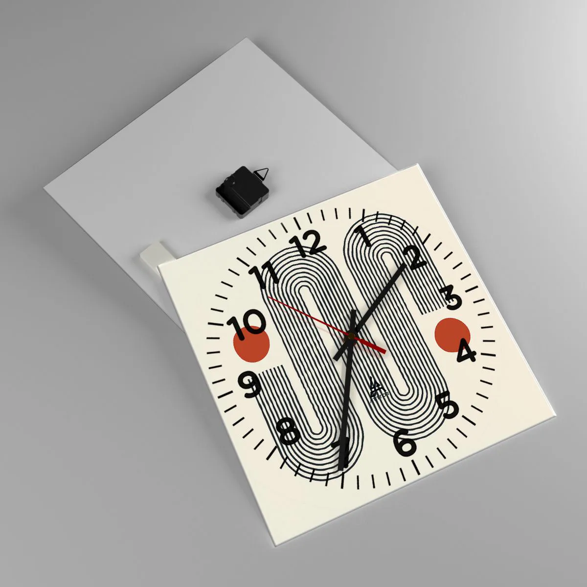 Wanduhr - Glasuhr - Vom Anfang bis zum Ende - 40x40 cm