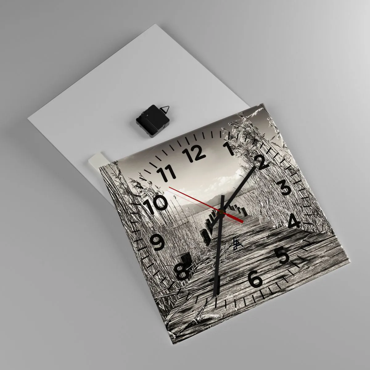 Ceas de perete - Ceas pe sticlă - În intimitatea ierburilor - 40x40 cm