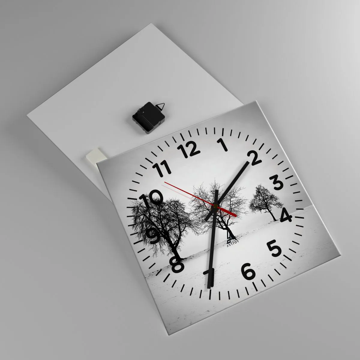 Ceas de perete - Ceas pe sticlă - La ce visează? - 40x40 cm