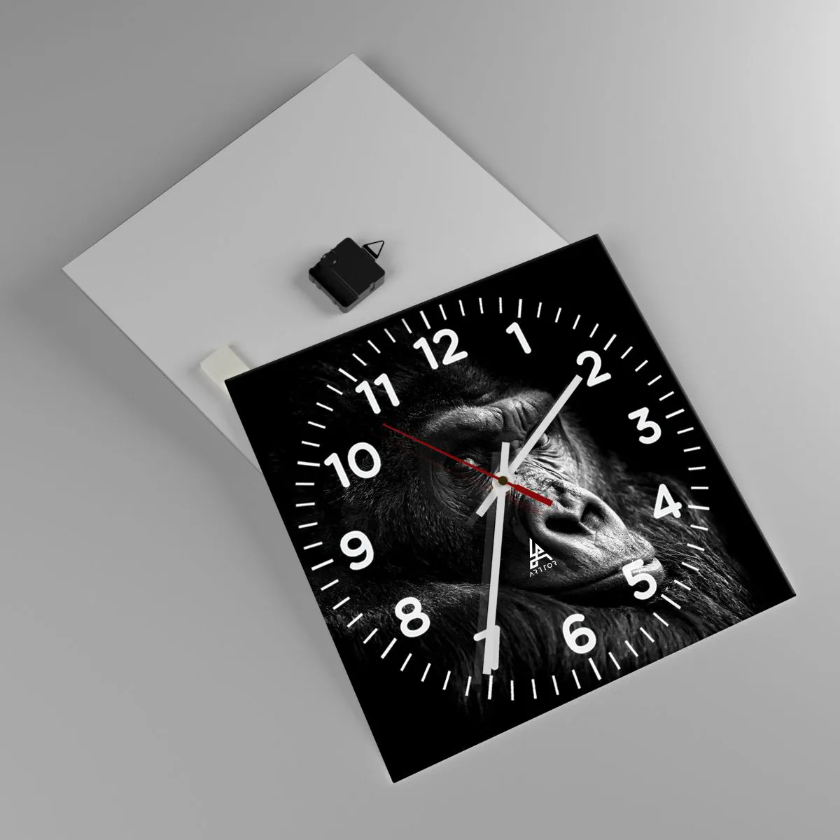 Ceas de perete - Ceas pe sticlă - Și la ce te uiți? - 40x40 cm