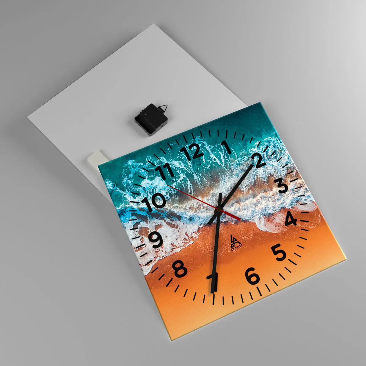 Ceas de perete - Ceas pe sticlă - Întotdeauna în tandem - 40x40 cm