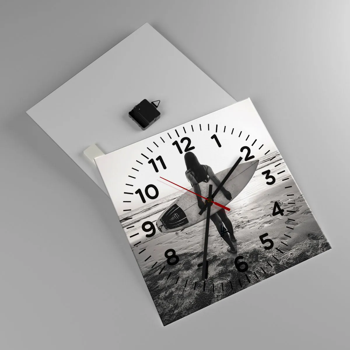 Ceas de perete - Ceas pe sticlă - Fiica valului mării - 40x40 cm