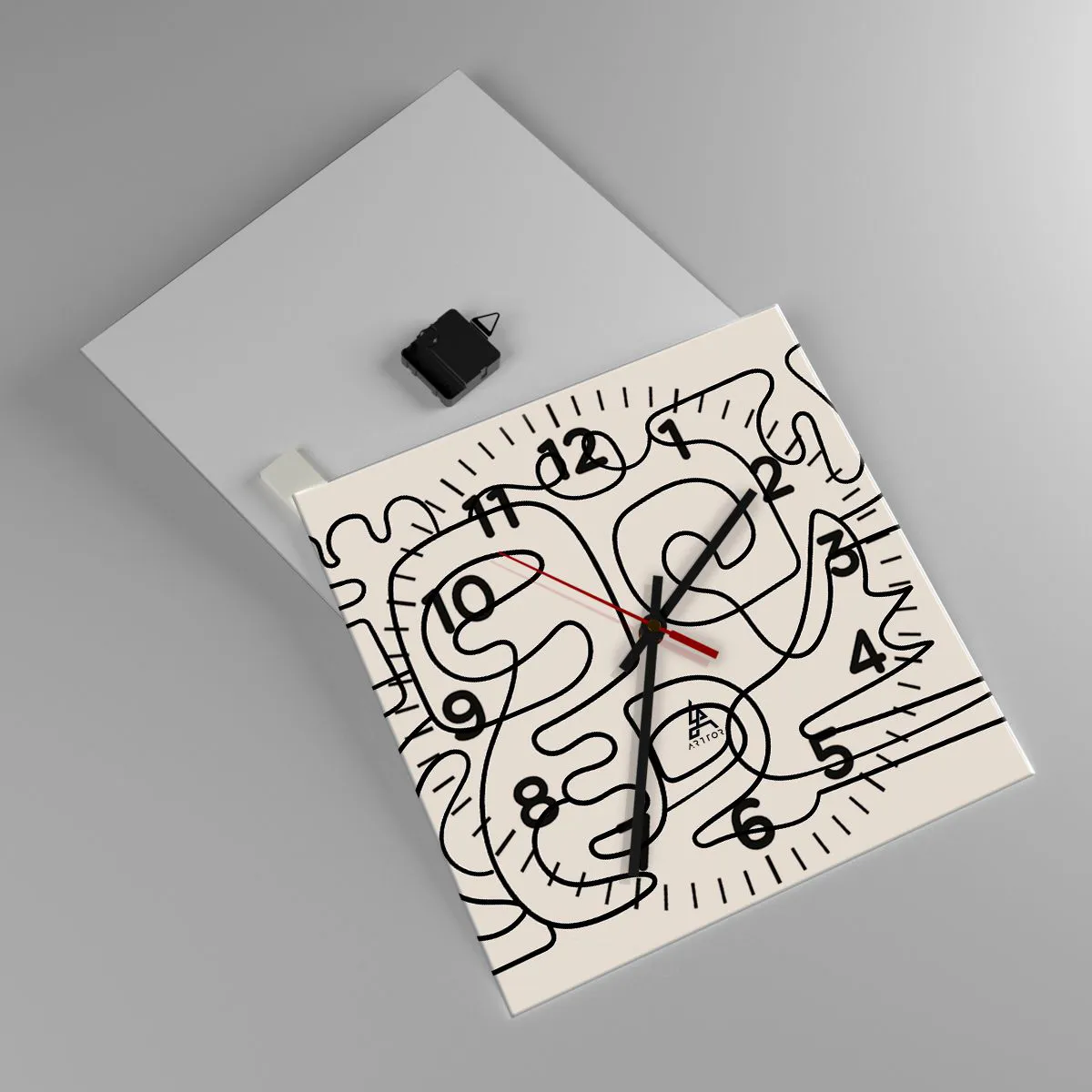 Ceas de perete - Ceas pe sticlă - Pe traseu - 40x40 cm