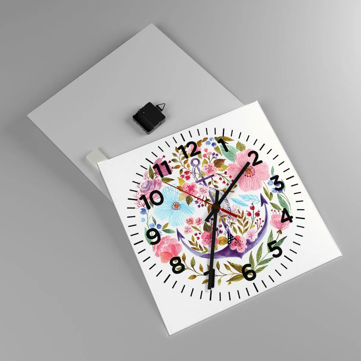 Wanduhr - Glasuhr - Guter Traum eines Seemanns - 40x40 cm