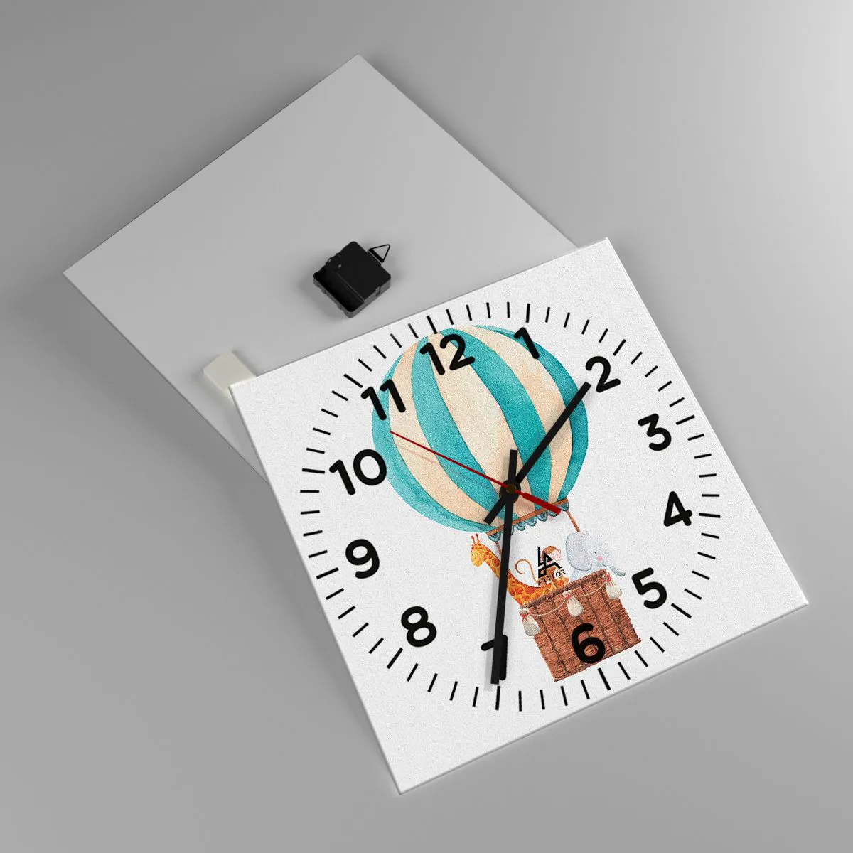 Reloj de pared - Reloj de vidrio - Viaje fantástico - 40x40 cm