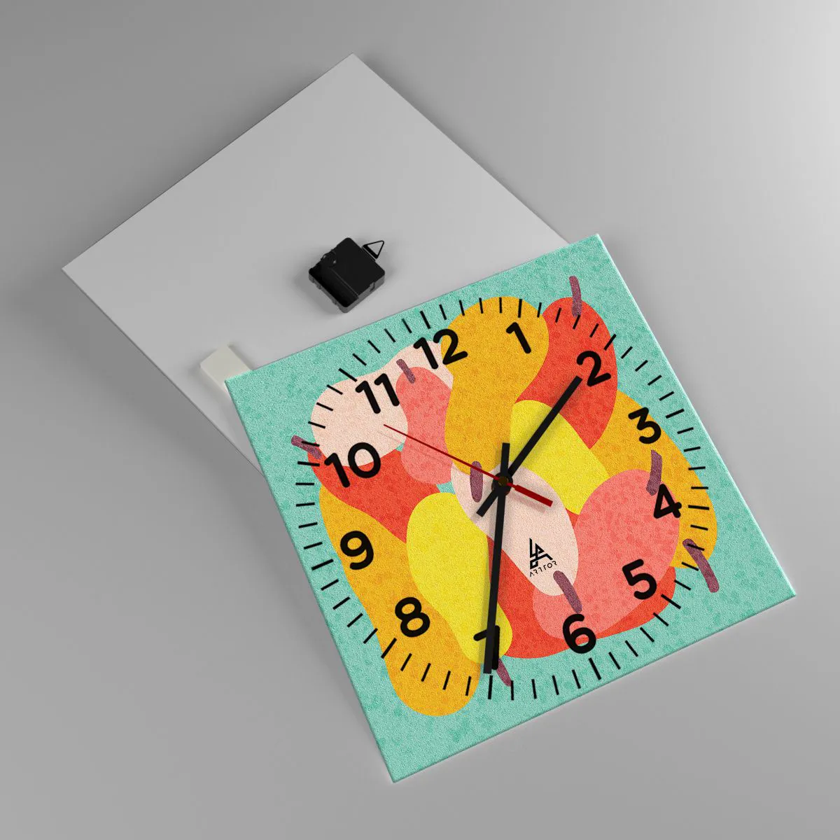 Relógio de parede - Relógio em vidro - Experimente o sol de verão - 40x40 cm