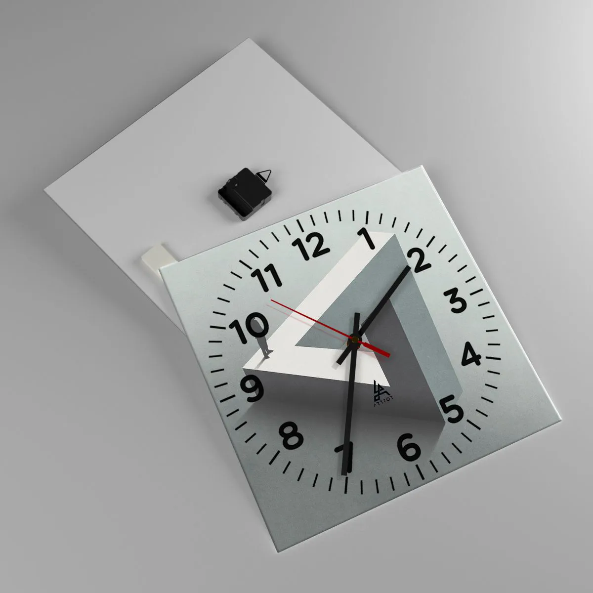 Ceas de perete - Ceas pe sticlă - Și totuși este posibil - 40x40 cm