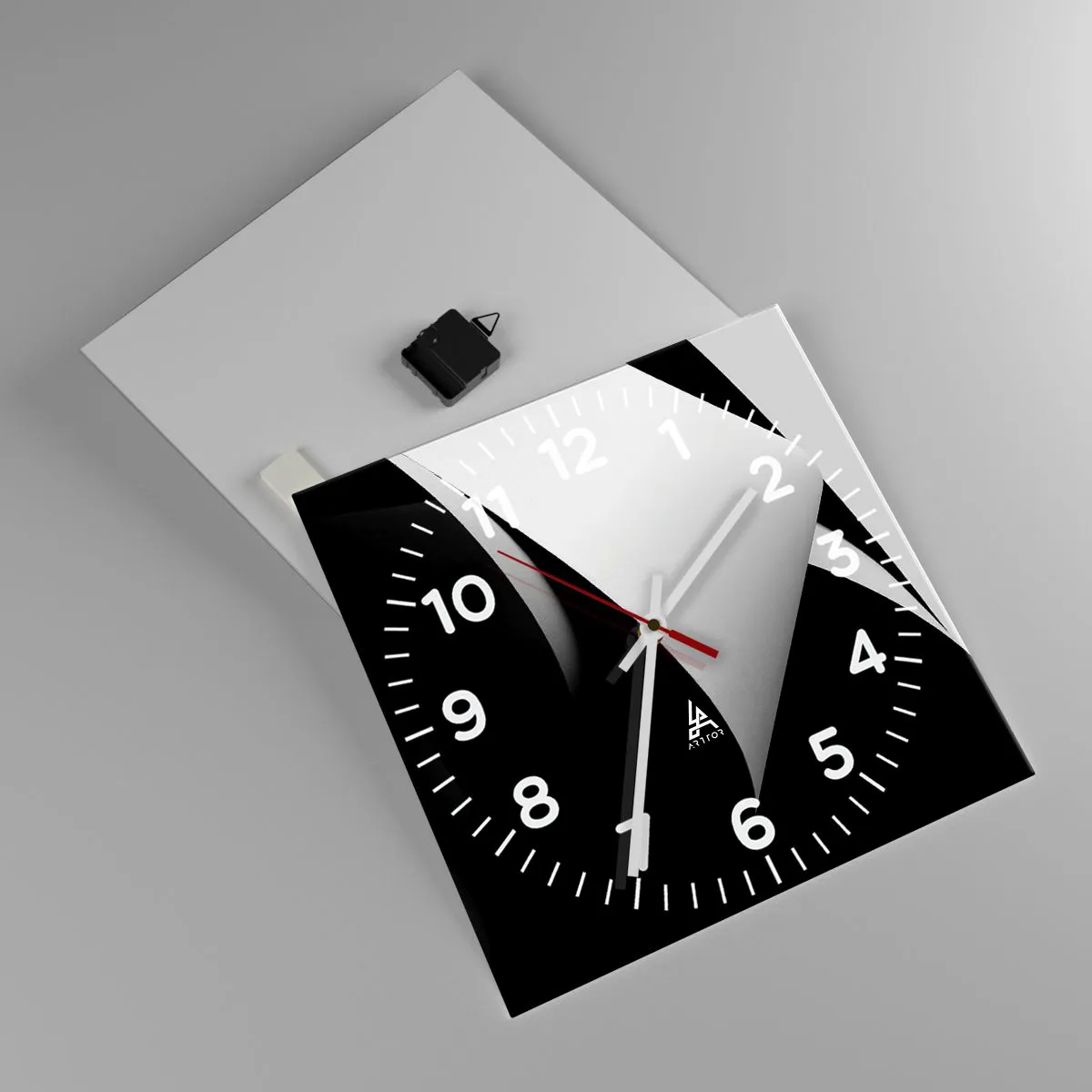 Vægur, Uret - Lysflader fra skyggernes dybder - 40x40 cm