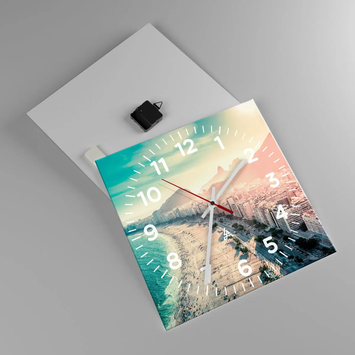 Wanduhr - Glasuhr - Ewiger Urlaub in Rio - 40x40 cm