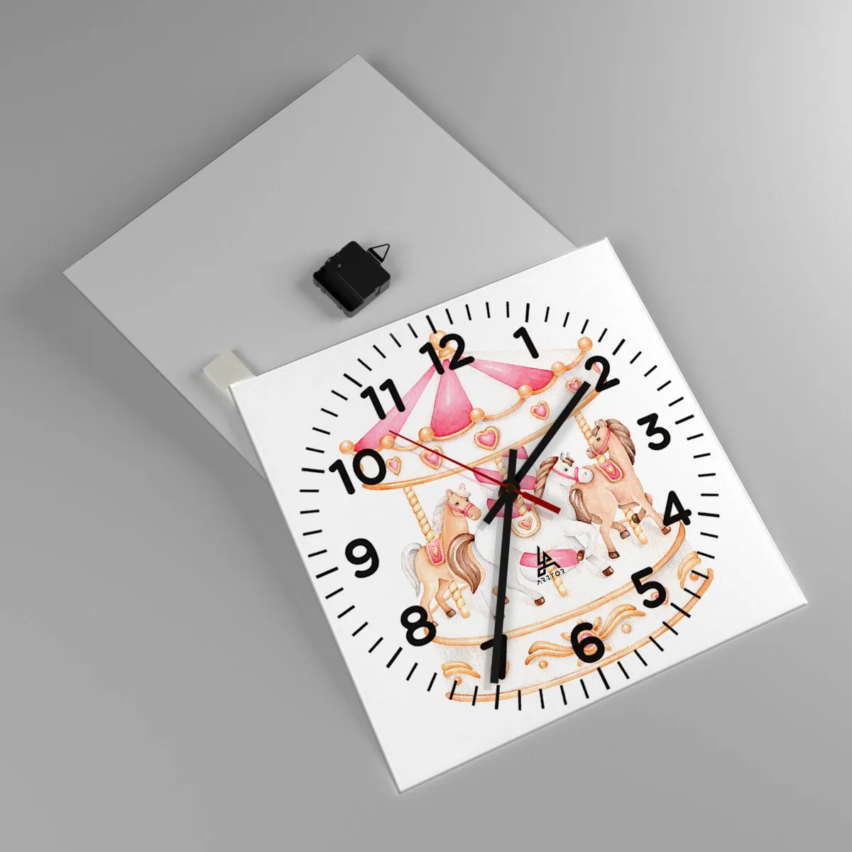 Zegar ścienny - Słodki świat dzieciństwa - 40x40 cm