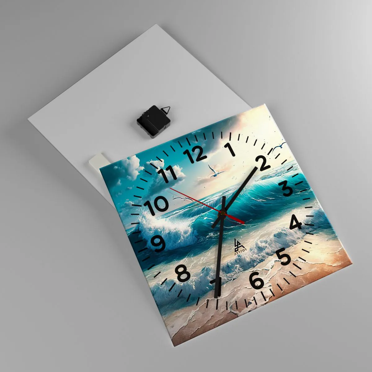 Reloj de pared - Reloj de vidrio - La brisa solo para ti - 40x40 cm