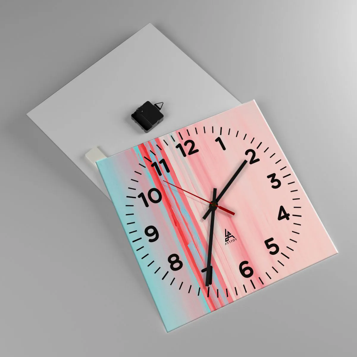 Zegar ścienny - Abstrakcja o świcie - 40x40 cm