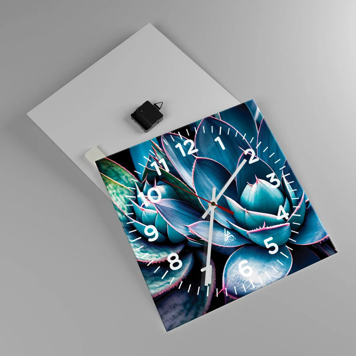 Relógio de parede - Relógio em vidro - Força vital - 40x40 cm