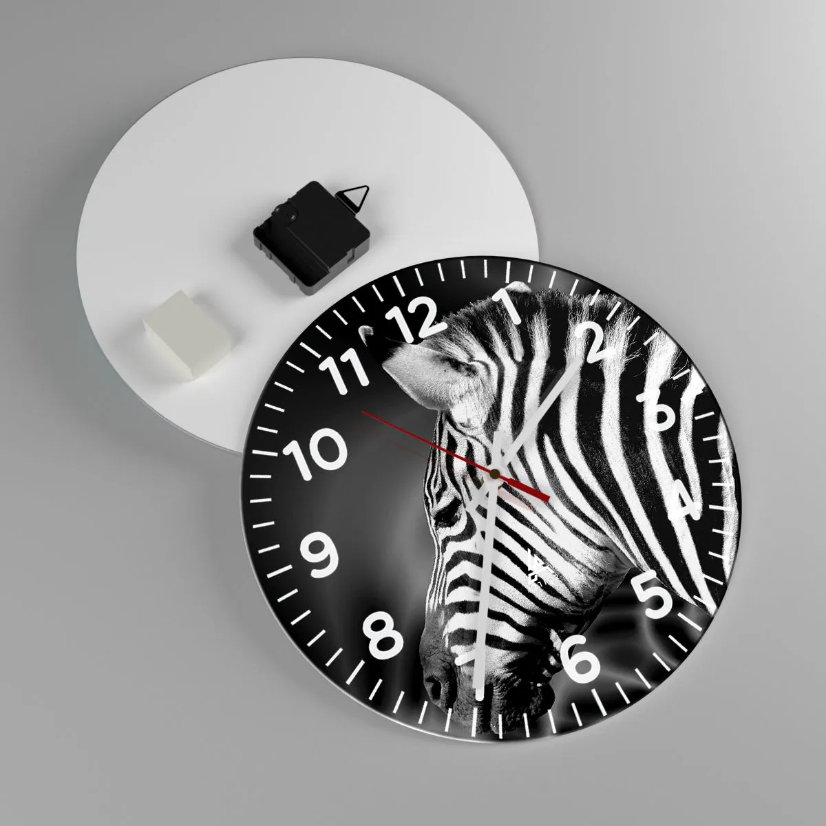 Vægur, Uret - Hvid er hvid og sort er sort - 30x30 cm