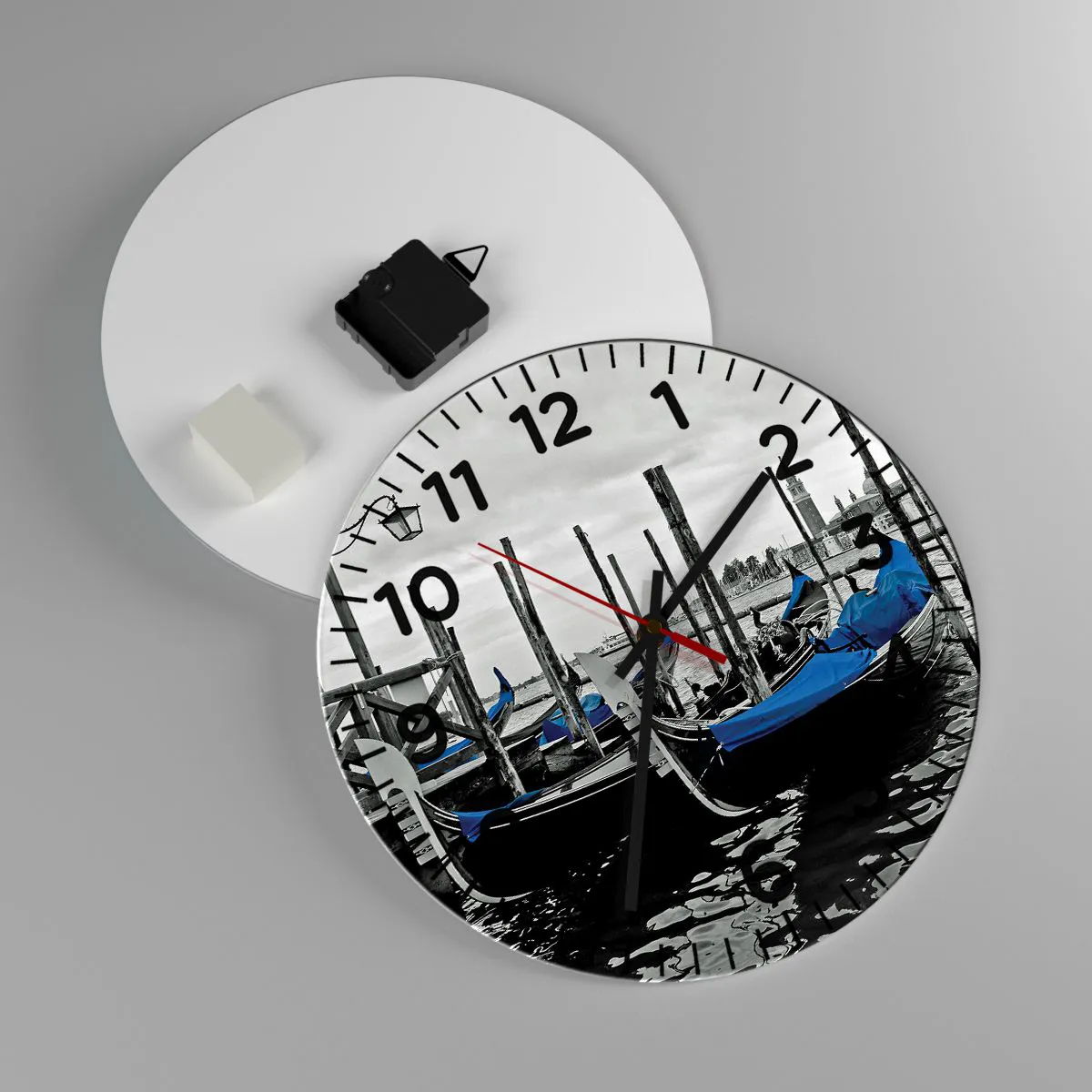 Wandklok - Klok - Peinzend Venetië - 30x30 cm