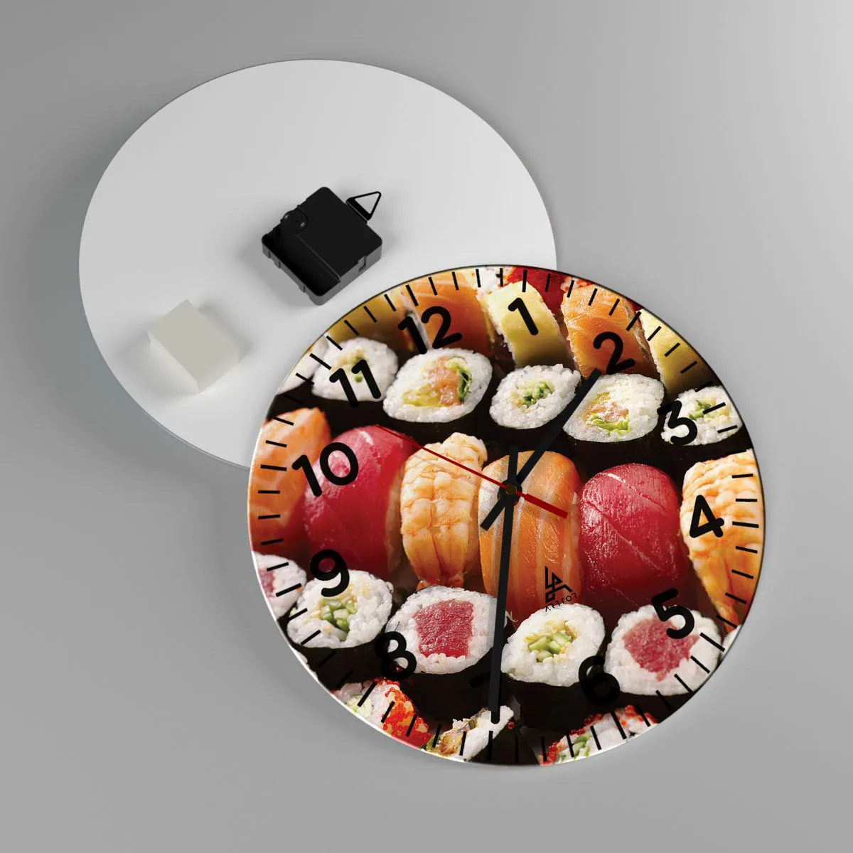 Orologio da parete - Orologio in Vetro - Colori e sapori dell'Asia - 30x30 cm