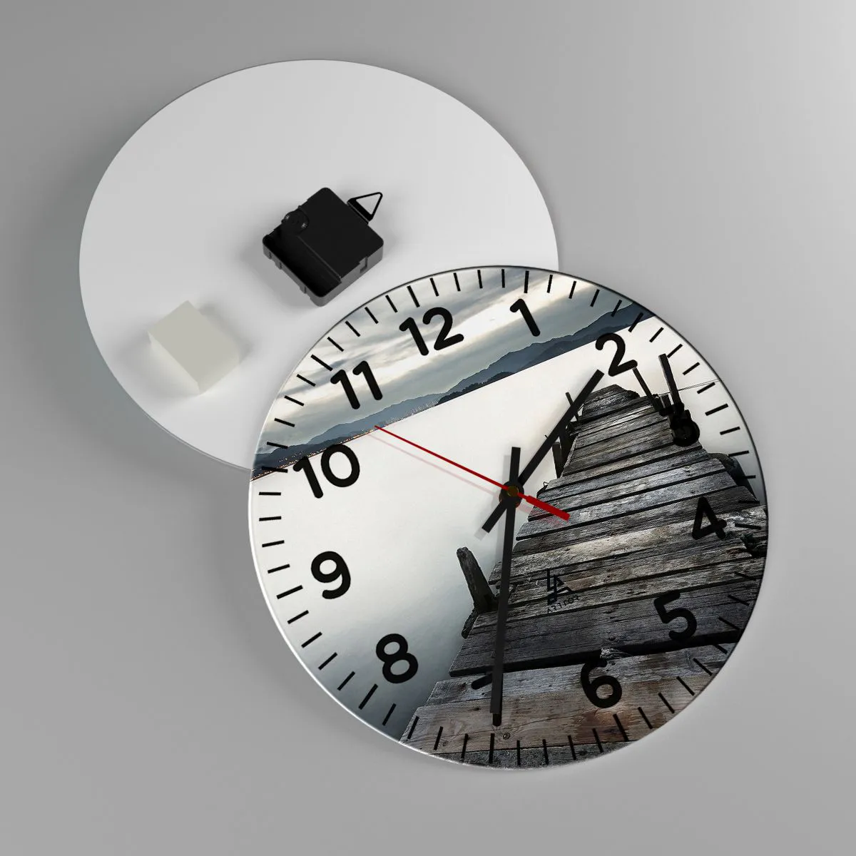 Horloge murale - Pendule murale - Immergez-vous dans la paix - 30x30 cm