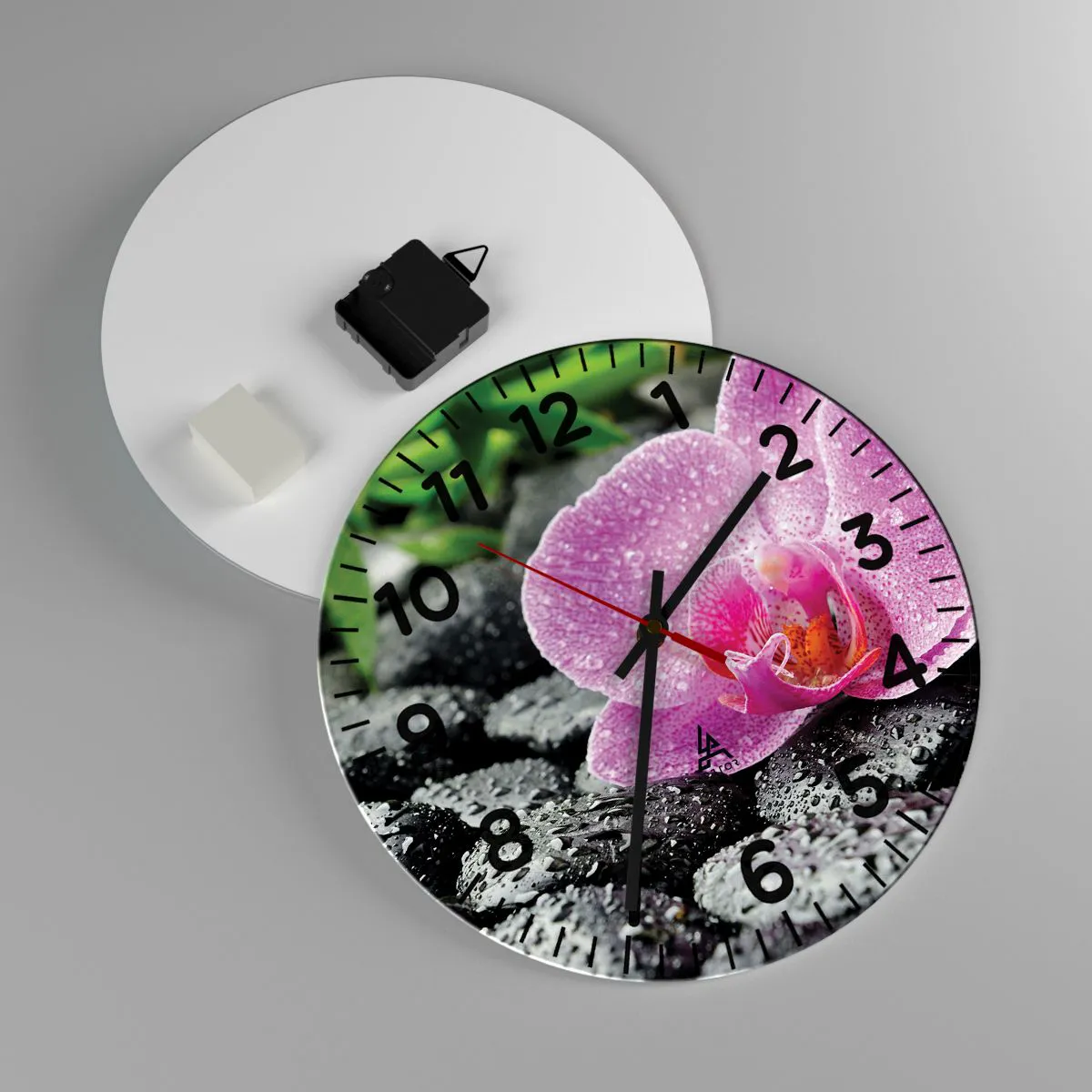 Relógio de parede - Relógio em vidro - Como um coração aberto - 30x30 cm