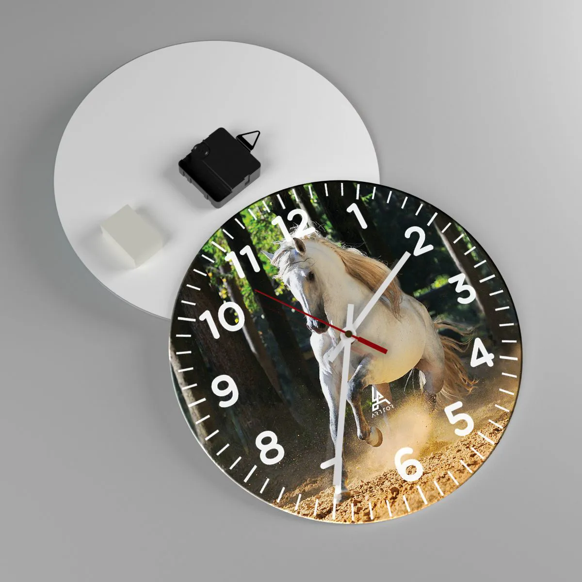 Wanduhr - Glasuhr - Wie aus einem Fantasy-Roman - 30x30 cm