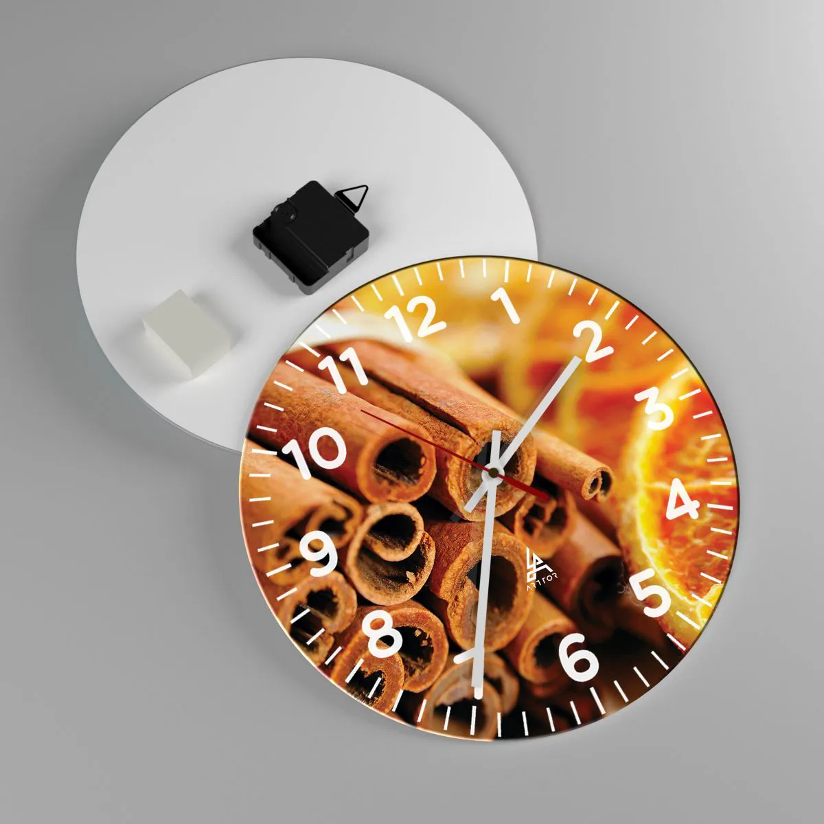 Reloj de pared - Reloj de vidrio - ¿Puedes oler su aroma? - 30x30 cm