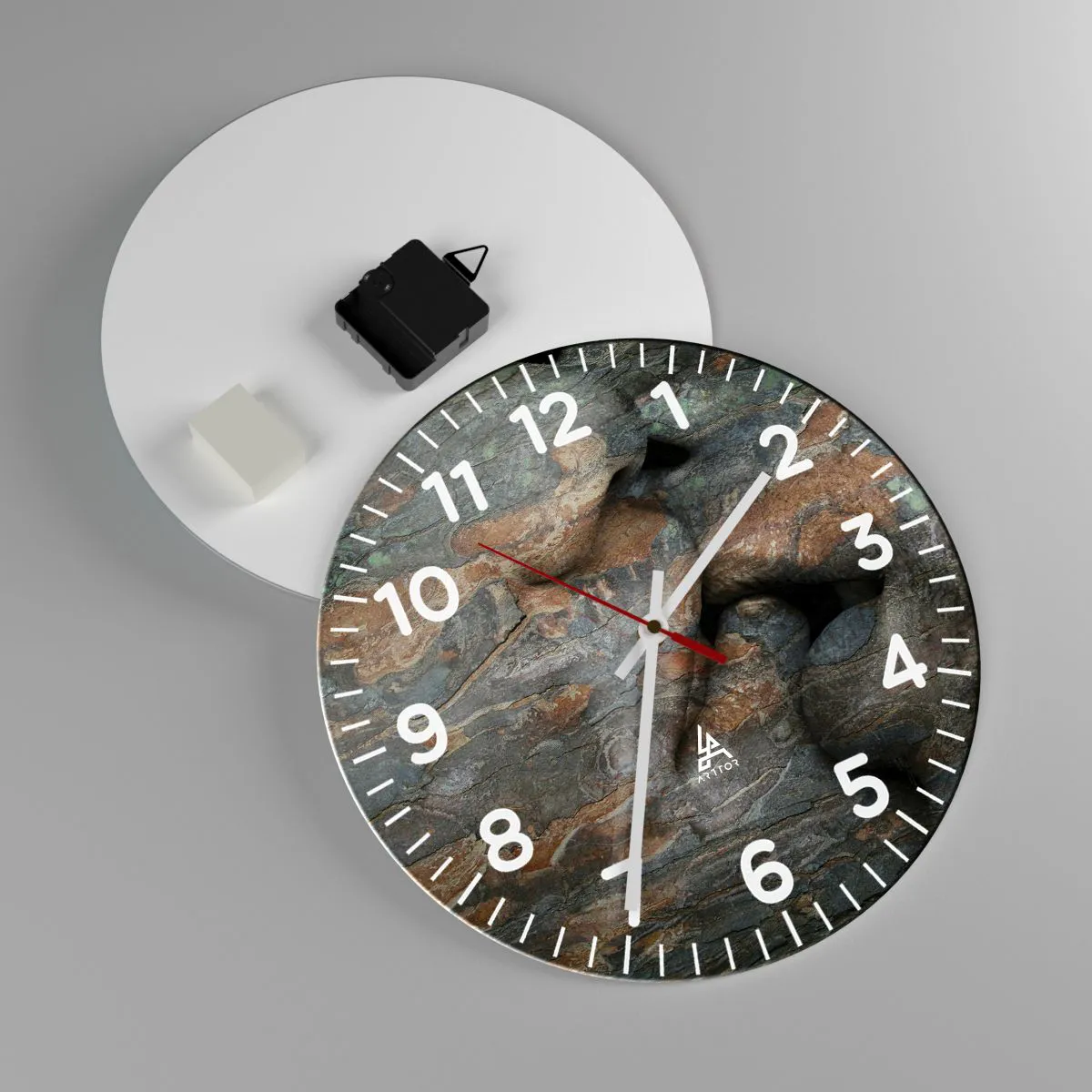 Wall clock - Clock on glass - Forever Together - 30x30 cm