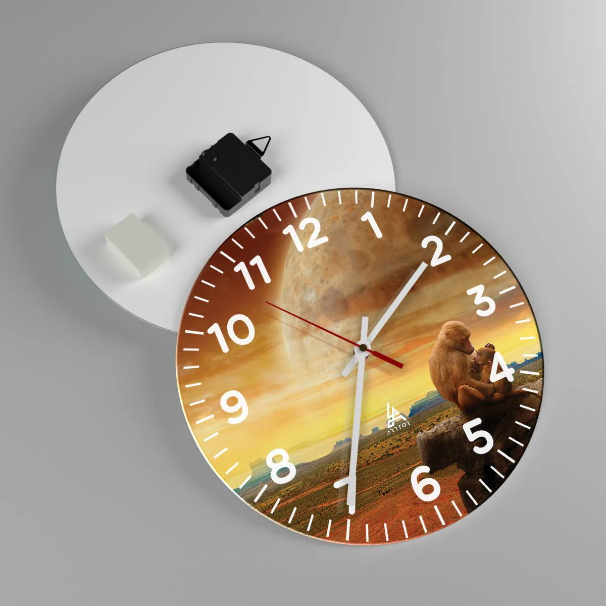 Wandklok - Klok - De liefde is overal hetzelfde - 30x30 cm