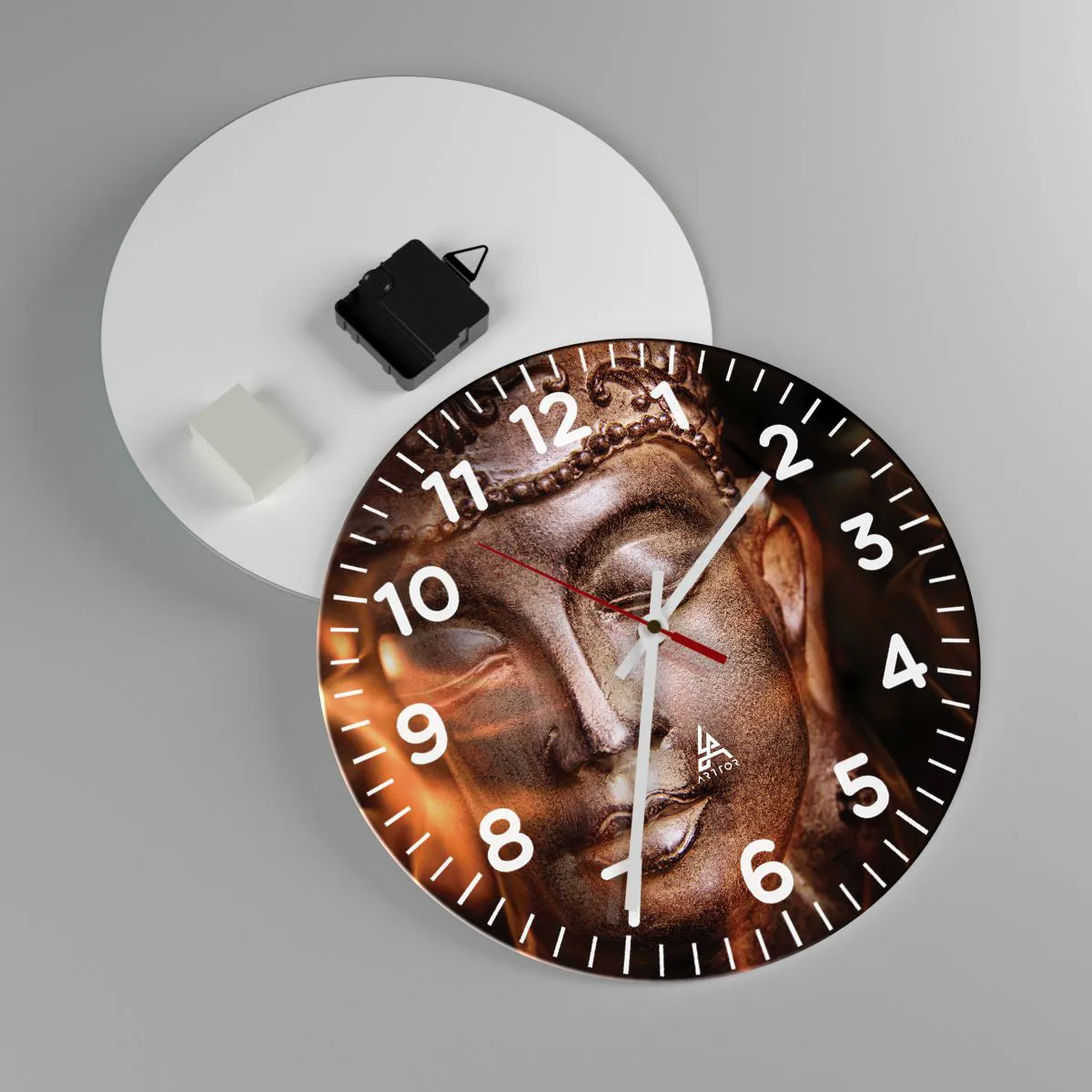 Relógio de parede - Relógio em vidro - Só existe o aqui e agora - 30x30 cm