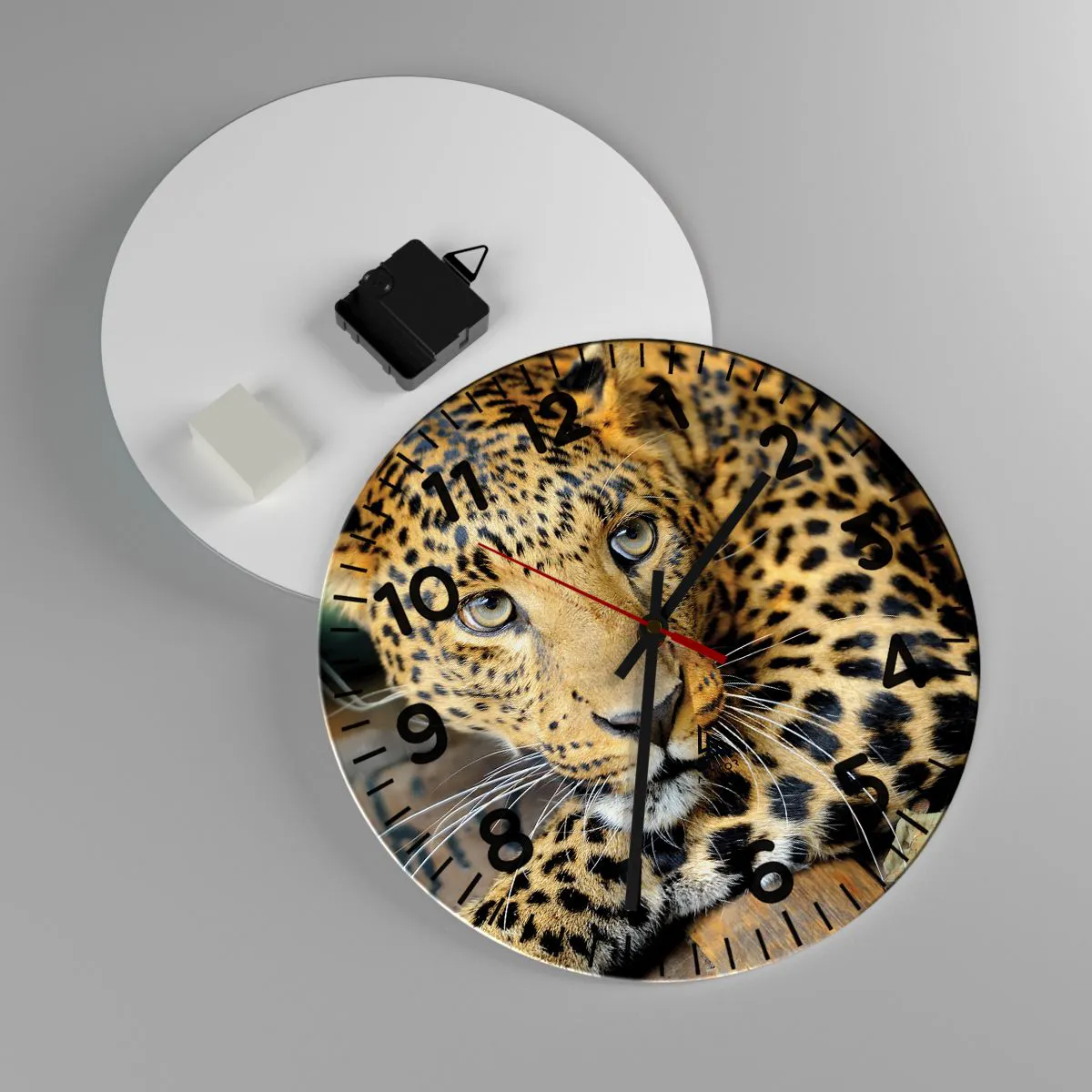 Ceas de perete - Ceas pe sticlă - Nu-ți fie teamă, apropie-te - 30x30 cm