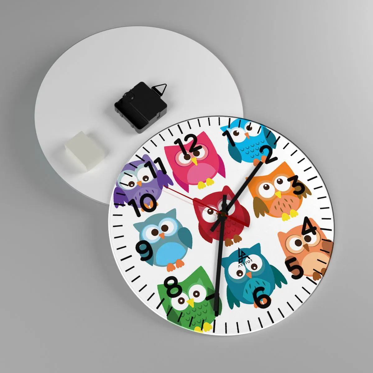 Wanduhr - Glasuhr - Es macht Spaß, anders zu sein - 30x30 cm