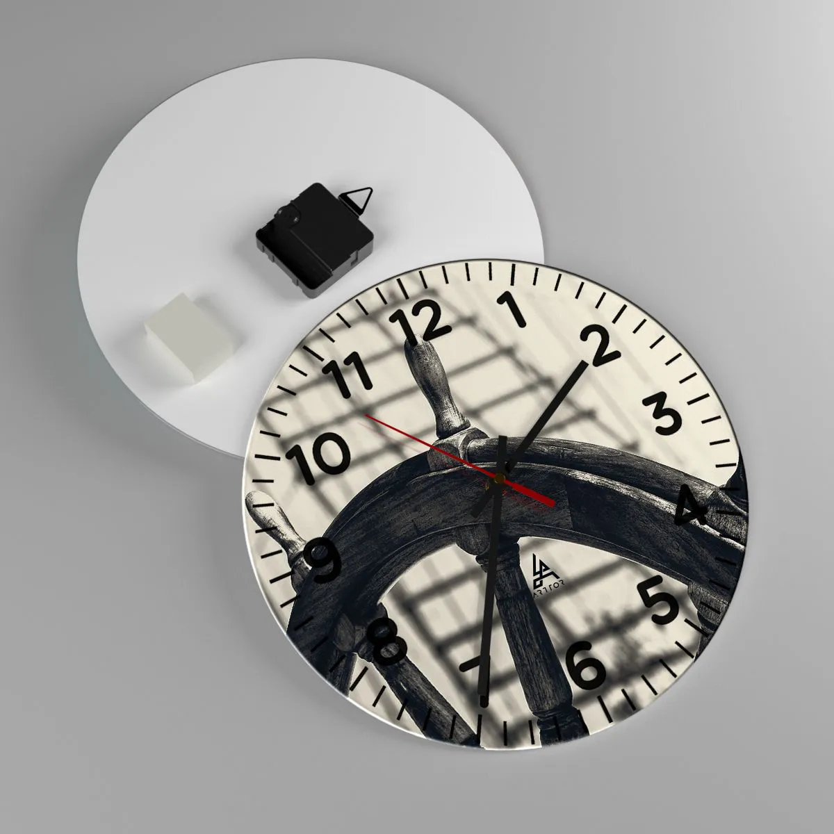 Wanduhr - Glasuhr - Meeresgeschichten - 30x30 cm