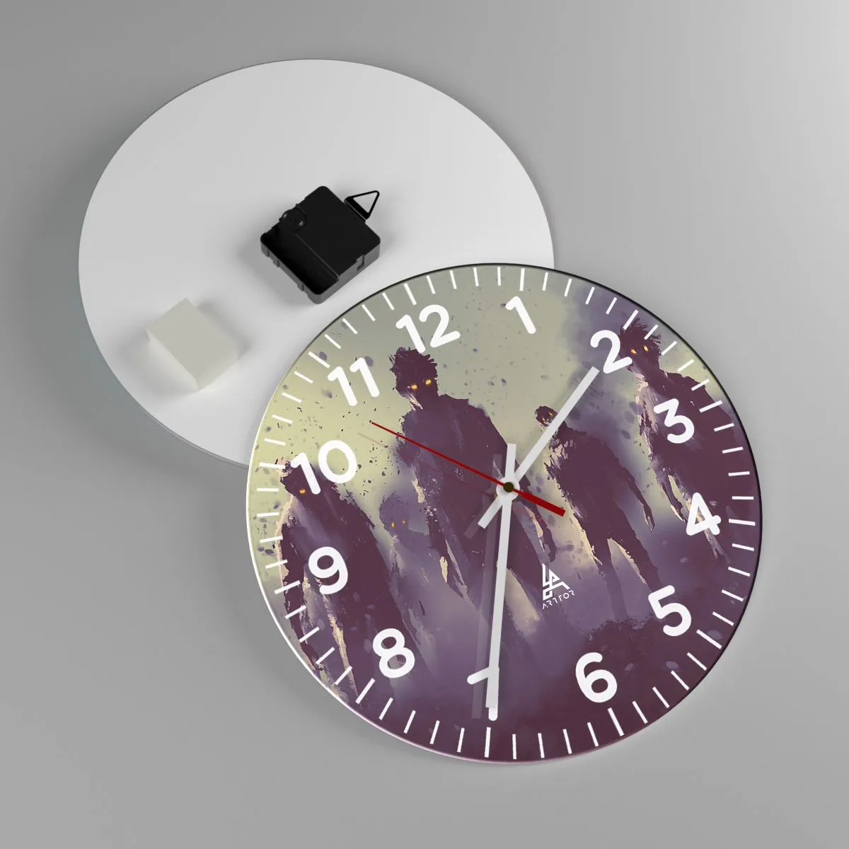 Zegar ścienny - Uważaj! Nadchodzą - 30x30 cm