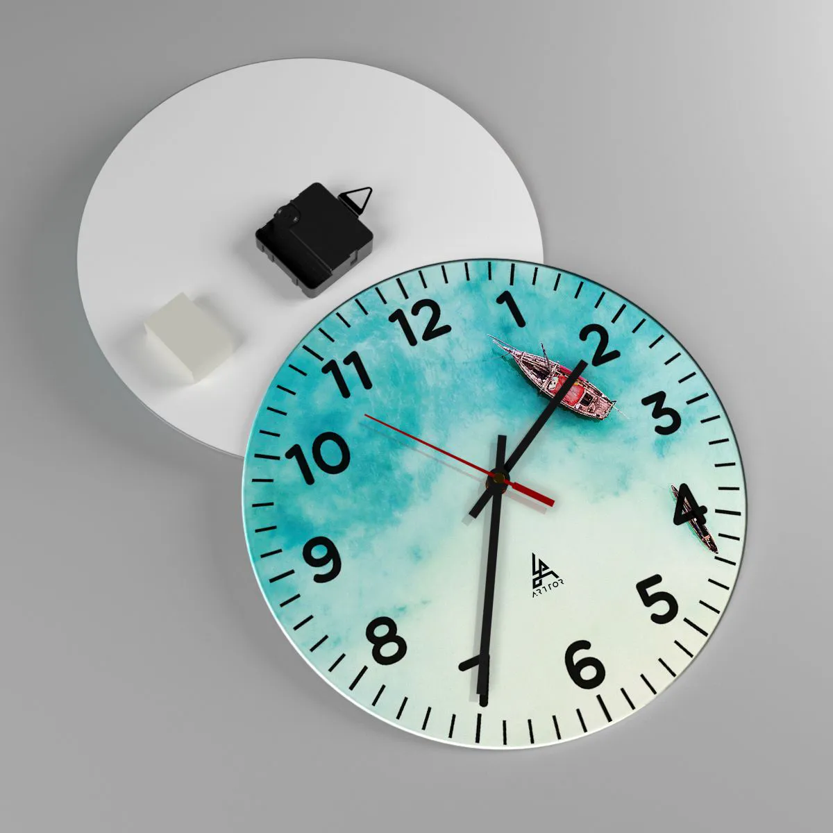 Horloge murale - Pendule murale - Car sur les plages de Zanzibar, quand il y a un débordement d'eau... - 30x30 cm