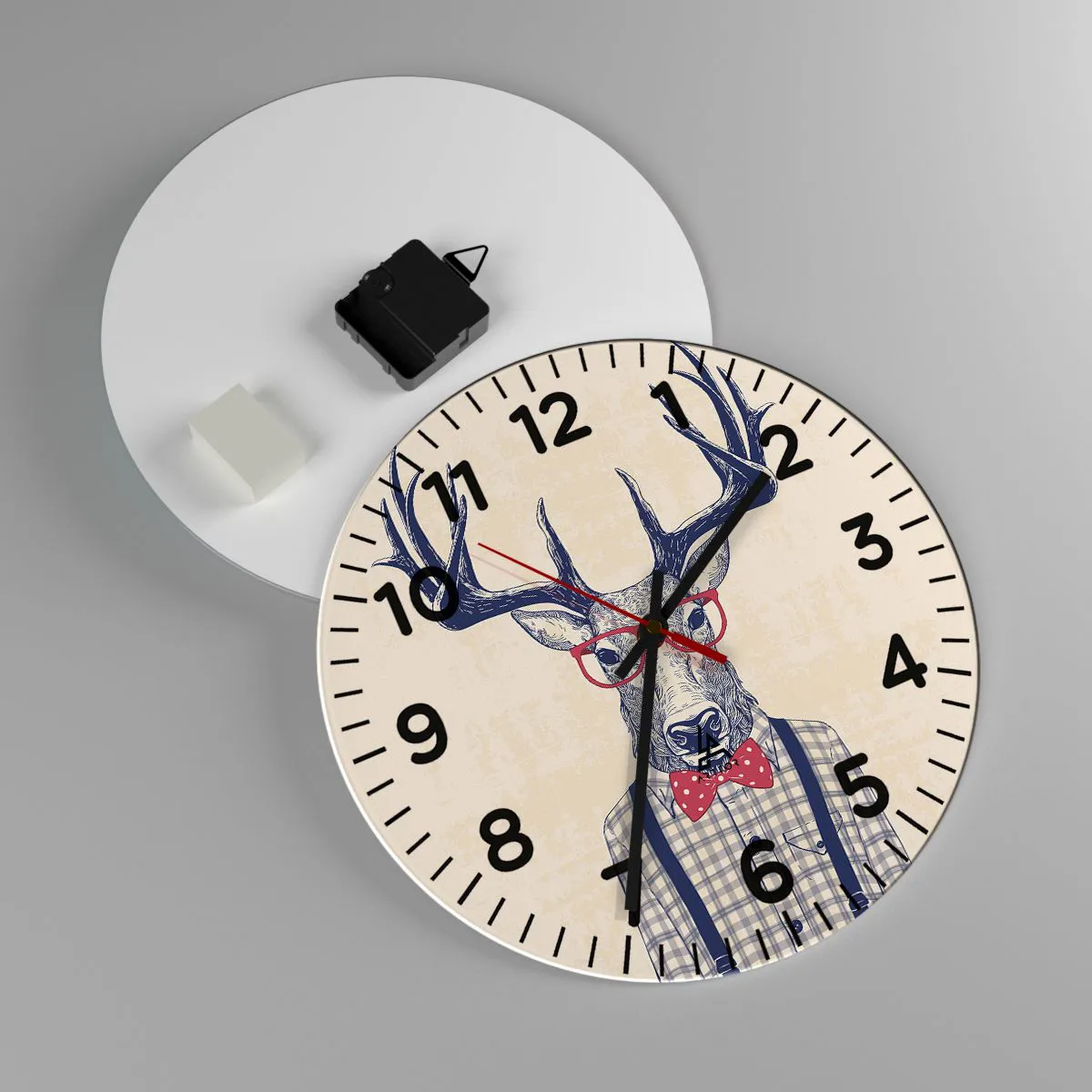 Wanduhr - Glasuhr - Eine lustige Extravaganz - 30x30 cm