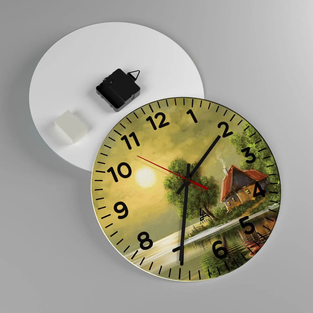 Wanduhr - Glasuhr - Schön, wie ein Bild - 30x30 cm