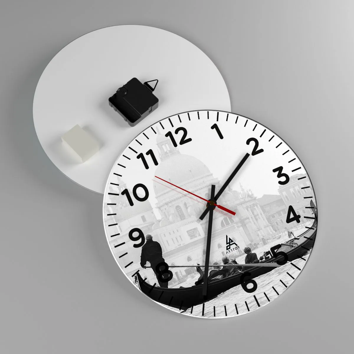 Wanduhr - Glasuhr - Reise zu den Quellen der Schönheit - 30x30 cm